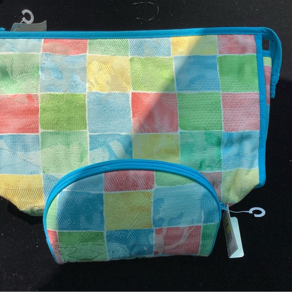 Accessory Designs Accessories - Colorful Patchwork Cosmetic Bag Set